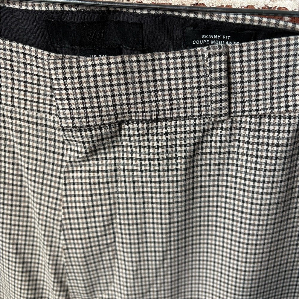 H&M Men’s skinny fit plaid trousers - Picture 6 of 7